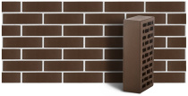 Кирпич 1NF пустотелый керам М175 (250х120х65) Темно-коричневый ЛСР 