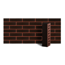 Кирпич Евро облицовочный пустотелый М300 (250х85х65) Коричневый черный  матовый Рейкьявик ЛСР 