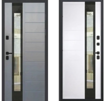 Дверь входная Luxor Termo 5 МДФ/МДФ 860 Правая 7012/Эмалит Белый