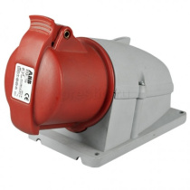 Розетка стационарная 1 разъем красный  332RS6 ABB