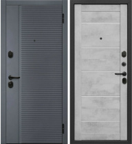Дверь входная Бостон МДФ/МДФ 860 Правая Сатин графит/Бетон снежный