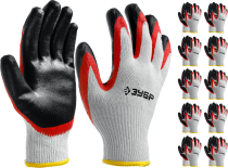 Перчатки трикотажные с 2-м латексным обливом L-XL ЗУБР 11459-K10
