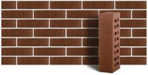 Кирпич Евро 0,71NF Темно-красный Эдинбург Тросник керам облиц пустотелый (65/85/250мм) ЛСР 