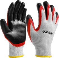 Перчатки трикотажные с 2-м латексным обливом XL ЗУБР 11459-XL