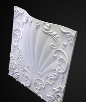 Панель 3D гипс VALENCIA + LED (RGB) - 600х600мм Artpole