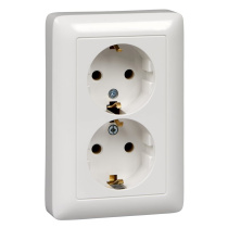 Розетка 2 разъема белый ХИТ RS16-236-B Schneider Electric