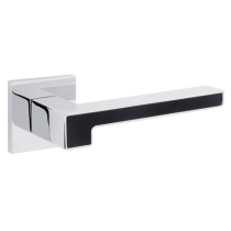 Ручка дверная Slim H-30120-A-CR/B черный/хром блестящий Code Deco