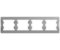 Рамка четырехместная Glossa алюминий Schneider Electric