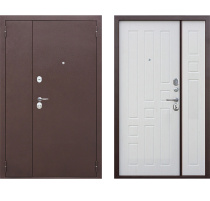 Дверь входная Гарда 7см Металл/МДФ 1200 Правая Медный антик/Белый ясень