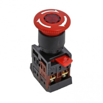 Кнопка поворотная ANE-22 красная с подсветкой EKF