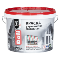 Краска фасадная укрывистая супербелая 9 л DALI