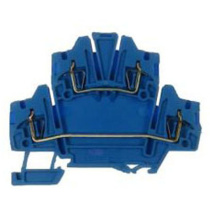 Зажим проходной 2-х уровневый 2,5мм2 синий ZHD410-RET DKS