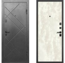 Дверь входная 7 см Штамп Металл/МДФ 860 Правая Букле Графит/Перламутровый