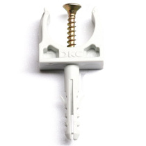 Держатель с защелкой и дюбелем 25мм серый DKS 51325R