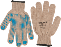 Перчатки утепленные акриловые с точечным ПВХ XL ЗУБР 11463-XL