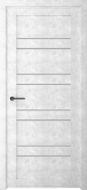 Дверь межкомнатная остекленная Дублин мателюкс (80х200см) Светлый