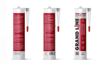 Герметик силиконовый для кровли RAL 7024 мокрый асфальт Professional 280мл Grand Line 639354