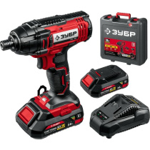 Винтоверт ударный аккумуляторный 2.0 А*ч (2 АКБ) ЗУБР ГВЛ-255-22