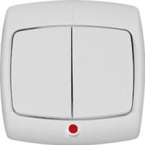 Выключатель 2 кл Schneider Electric Рондо VS5U-227-BI с подсветкой белый