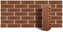Кирпич Евро 0,71NF Темно-красный Эдинбург Береста керам облиц пустотелый (65/85/250мм) ЛСР 