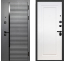 Дверь входная 9 см МДФ/МДФ 860 Правая Сатин графит/Эмалит белый