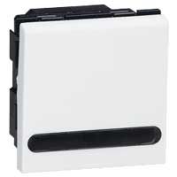 Выключатель 1 кл Legrand Mosaic 74012 с подсветкой белый