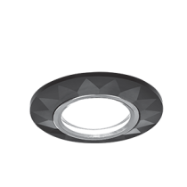 Светильник встраиваемый Mirror RR006 чёрный/хром LED  D 90/ GAUSS 