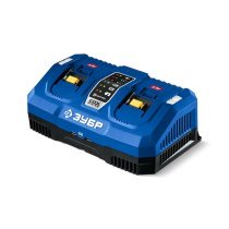 Зарядное устройство Li-Ion 9А 20 В Turbo CHARGE система LMS 2 порта ЗУБР TC-20-2