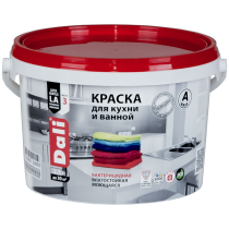 Краска для кухни и ванной супербелая База А 2,5 л DALI