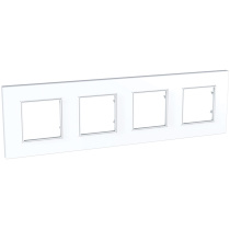 Рамка четырехместная Unica Quadro белый Schneider Electric