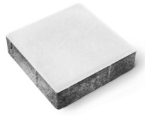 Плита тротуарная гладкая Квадрат средний А.3.К.4 стандарт белый МУП