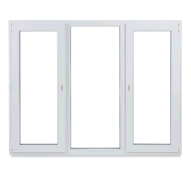 Окно ПВХ трехстворчатое (140х192) поворотное левое/поворотно правое 1кам