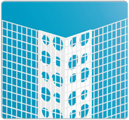 Угол Перфорированный с сеткой 25/25/3000/1мм ПВХ IDEAL