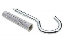 Крюк-полукольцо с дюбелем 10мм цинк Стройбат 2шт