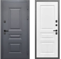 Дверь входная Luxor Термо Классика Металл/МДФ 860 Правая Муар 7024/Сатин Белый