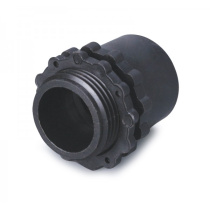 Муфта вводная для металлорукава ПВХ / d 15 мм Черный FORTISFLEX .