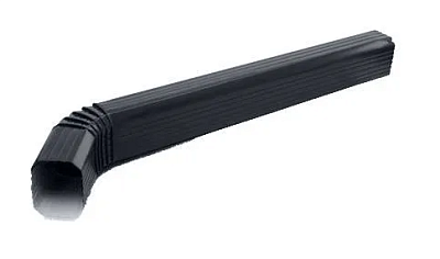 Труба водосточная с коленом прямоугольн. 76х102х3000 ПОЛИЭСТР RAL 7024  