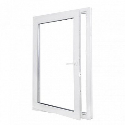 Окно ПВХ одностворчатое (40/40) поворотное правое 1кам
