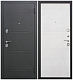 Дверь входная Гарда Муар Металл/МДФ 860 Правая Черный муар/Белый ясень