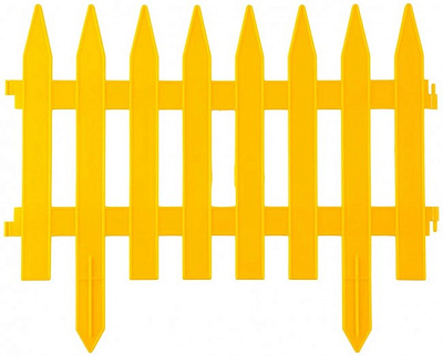 Забор декоративный 28см/3м желтый GRINDA 422201-Y