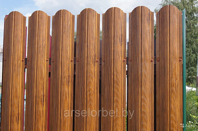 Евроштакетник PRINTECH Двуст 3d Wood (3d дерево) 0,5мм