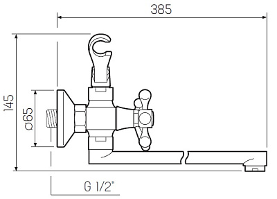 Смеситель для ванны хром РМС SL71-143P