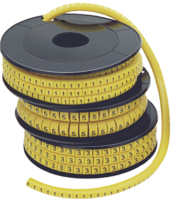 Маркер кабельный  Символ "4" желтый 6мм2 IEK