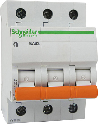 Автоматический выключатель ВА63 11222 3Р 10А 4,5кА Schneider Electric