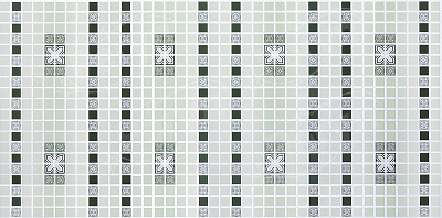Панель ПВХ Мозайка Орнамент зеленый 0,4/957/480мм Регул