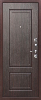 Дверь входная Толстяк Металл/МДФ 960 Правая Медный антик/Венге