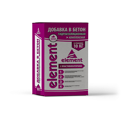 Добавка в бетон комплексная D-W12  10 кг ELEMENT 