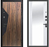 Дверь входная 9 см мдф/мдф Геометрия МДФ/МДФ 860 Правая Сатин черный/Орех каньон коньяк/Эмалит Белый