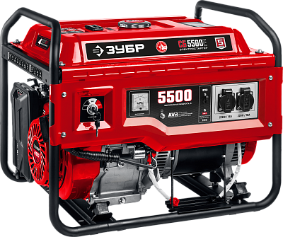 Генератор бензиновый ручной/электро ЗУБР СБ-5500Е