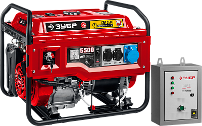 Генератор бензиновый автозапуск ЗУБР СБА-5500